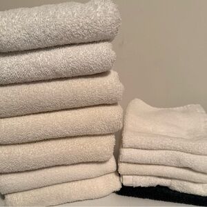 Set of Soft White Cotton Towels